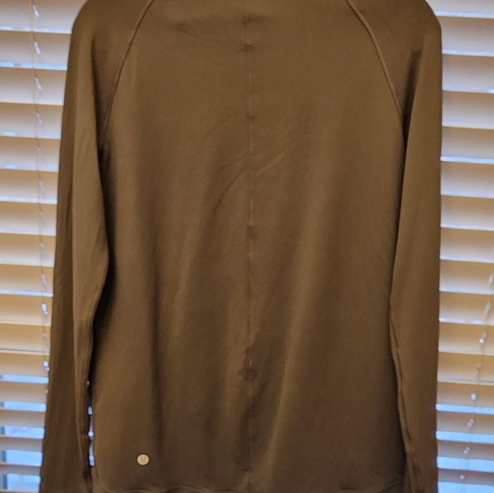 Lululemon Asymmetrical Olive Green Jacket Sz 6 - Picture 7 of 8